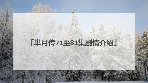 芈月传71至81集剧情介绍