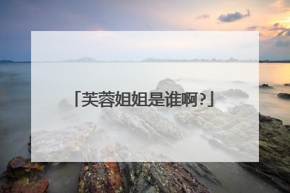 芙蓉姐姐是谁啊?