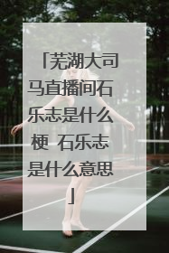 芜湖大司马直播间石乐志是什么梗 石乐志是什么意思