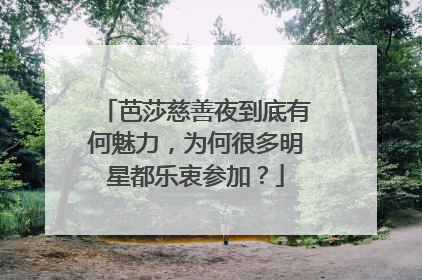 芭莎慈善夜到底有何魅力,为何很多明星都乐衷参加?