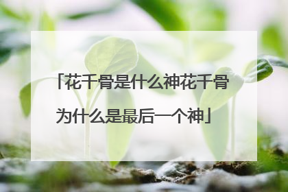 花千骨是什么神花千骨为什么是最后一个神