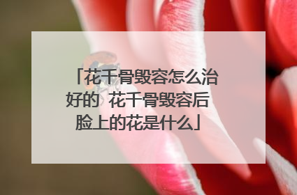 花千骨毁容怎么治好的 花千骨毁容后脸上的花是什么