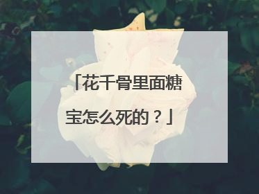 花千骨里面糖宝怎么死的?