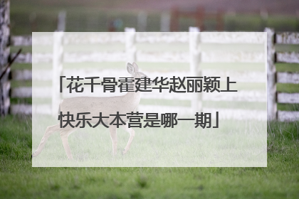 花千骨霍建华赵丽颖上快乐大本营是哪一期