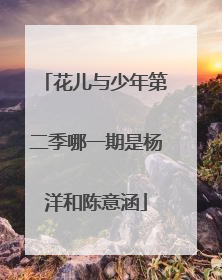 花儿与少年第二季哪一期是杨洋和陈意涵