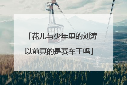 花儿与少年里的刘涛以前真的是赛车手吗