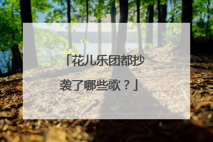 花儿乐团都抄袭了哪些歌?