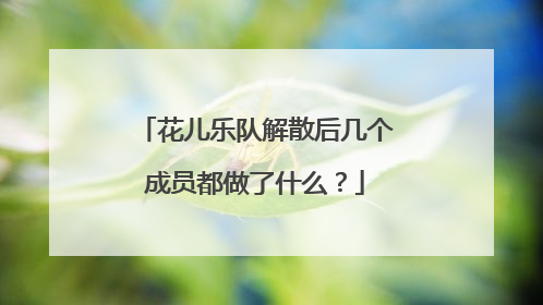 花儿乐队解散后几个成员都做了什么?