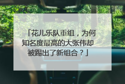 花儿乐队重组,为何知名度最高的大张伟却被踢出了新组合?