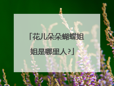花儿朵朵蝴蝶姐姐是哪里人?