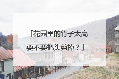 花园里的竹子太高要不要把头剪掉？