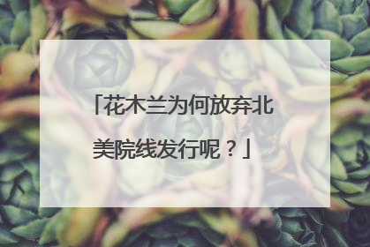 花木兰为何放弃北美院线发行呢？