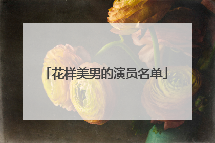 花样美男的演员名单