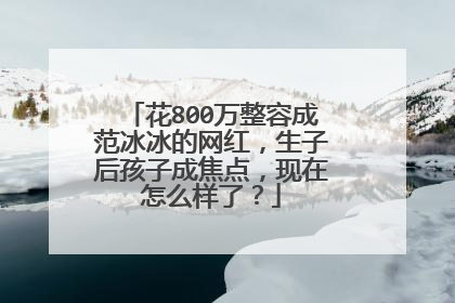 花800万整容成范冰冰的网红，生子后孩子成焦点，现在怎么样了？