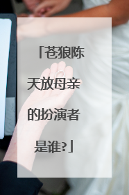 苍狼陈天放母亲的扮演者是谁?