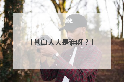 苍白大大是谁呀?