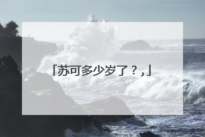 苏可多少岁了?,