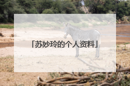 苏妙玲的个人资料