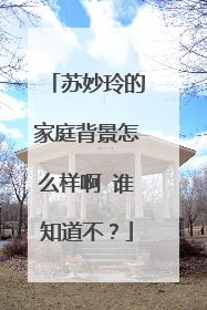 苏妙玲的家庭背景怎么样啊 谁知道不？