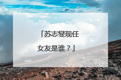 苏志燮现任女友是谁？