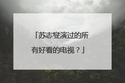 苏志燮演过的所有好看的电视?