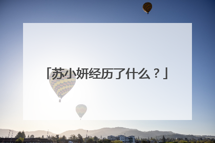 苏小妍经历了什么？