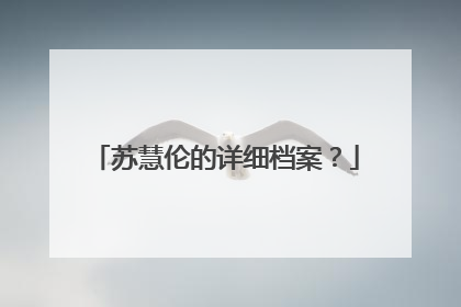 苏慧伦的详细档案?
