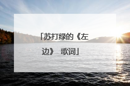 苏打绿的《左边》 歌词
