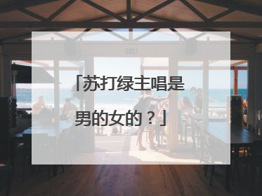 苏打绿主唱是男的女的？