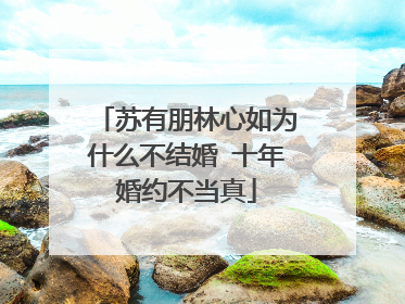 苏有朋林心如为什么不结婚 十年婚约不当真