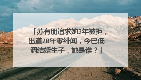 苏有朋追求她3年被拒,出道20年零绯闻,今已低调结婚生子,她是谁?