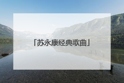 苏永康经典歌曲