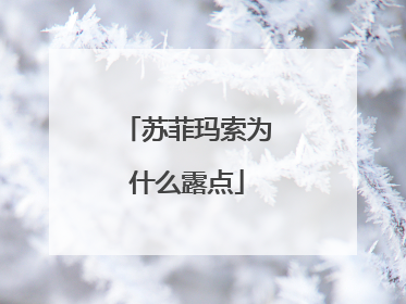 苏菲玛索为什么露点