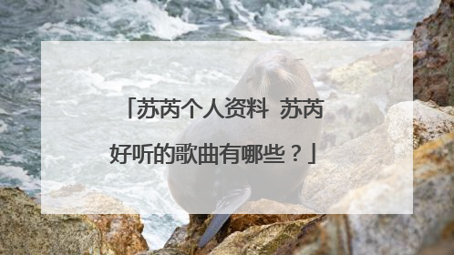 苏芮个人资料 苏芮好听的歌曲有哪些？