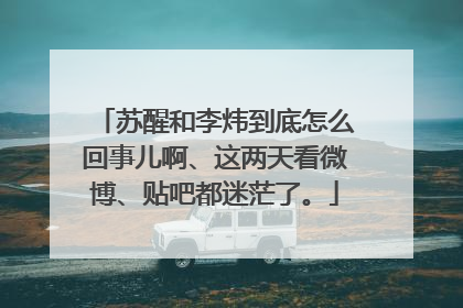 苏醒和李炜到底怎么回事儿啊、这两天看微博、贴吧都迷茫了。