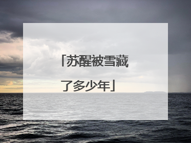 苏醒被雪藏了多少年