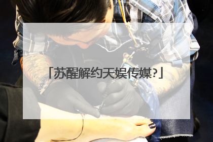 苏醒解约天娱传媒?