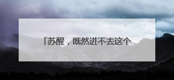 苏醒,既然进不去这个圈子就别硬融了,你蹭热度的样子真的好酸啊