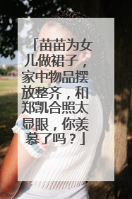 苗苗为女儿做裙子，家中物品摆放整齐，和郑凯合照太显眼，你羡慕了吗？