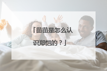 苗苗是怎么认识郑恺的?