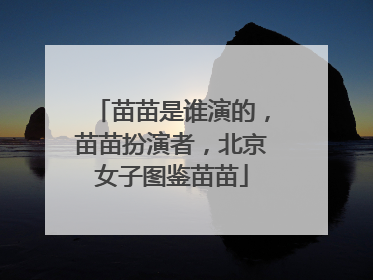 苗苗是谁演的,苗苗扮演者,北京女子图鉴苗苗