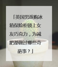 英国男孩购冰箱保险柜锁上女友巧克力，为减肥都做过哪些奇葩事？