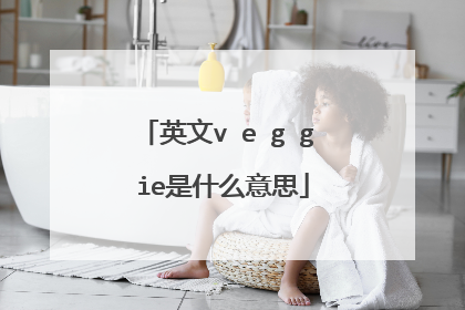 英文v e g g ie是什么意思