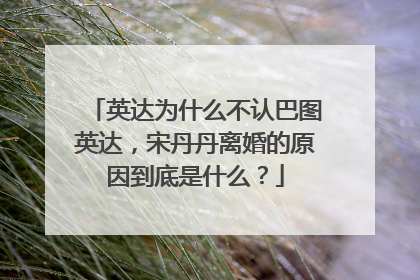 英达为什么不认巴图英达，宋丹丹离婚的原因到底是什么？
