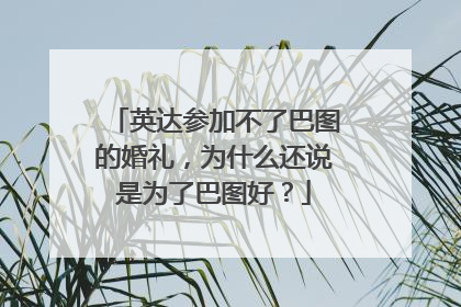 英达参加不了巴图的婚礼,为什么还说是为了巴图好?