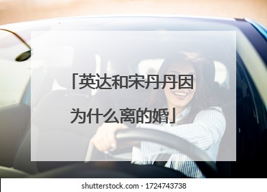 英达和宋丹丹因为什么离的婚