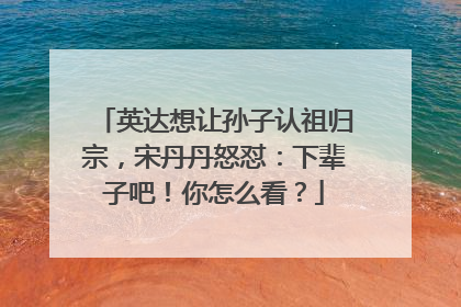 英达想让孙子认祖归宗,宋丹丹怒怼:下辈子吧!你怎么看?