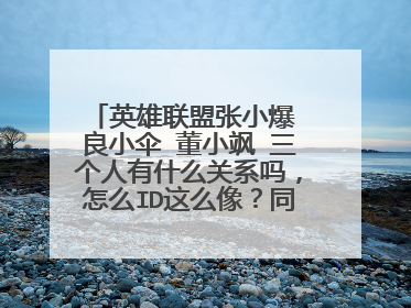 英雄联盟张小爆 良小伞 董小飒 三个人有什么关系吗,怎么ID这么像?同学?朋友?- -