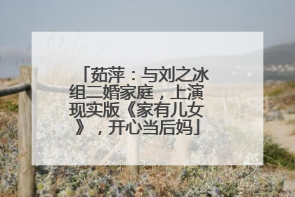 茹萍：与刘之冰组二婚家庭，上演现实版《家有儿女》，开心当后妈