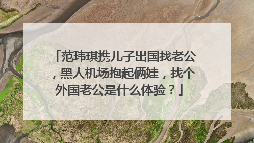 范玮琪携儿子出国找老公,黑人机场抱起俩娃,找个外国老公是什么体验?